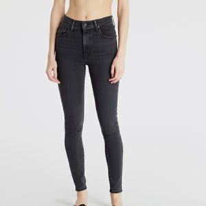 Levis mile high super skinny black jeans